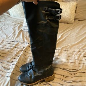Black knee high boots